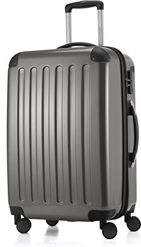HAUPTSTADTKOFFER Alex - Mittelgroßer Hartschalenkoffer, 4 Rollen, Koffer, Trolley, Rollkoffer, Reisekoffer, Volumenerweiterung, 65 cm, 74 Liter, Titan