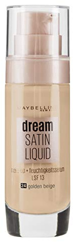 Maybelline New York Dream Satin Liquid Make Up 24 Golden Beige, 30 milliters