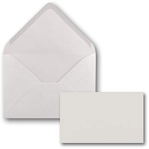 FarbenFroh by GUSTAV NEUSER 25x Stück Karte mit Umschlag Set Einzel-Karten Din A8 7,1x4,5 cm 240 g/m² Naturweiss mit Brief-Umschlägen C8 7,6x5,2 cm Nassklebung