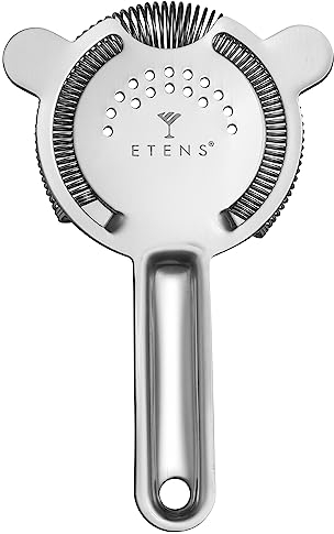 Etens Cocktail Strainer for Drinks, Bar Strainers for bartending, Martini Strainer for Boston Shaker and Mixing Glass, Bartender Hawthorne Strainer