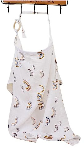 Muslin amning skydd amning halsduk mjuk andningsbar bomull amning skydd full integritet amning täcka upp amning skydd moderskap sjal amningsförkläde för mamma utomhus, linda