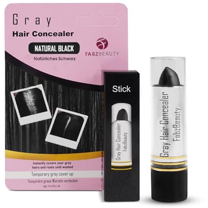 Root Touch Up Stick for Women & Men | Easy Hair Root Colour Touch Up for Grey Coverage, Long-Lasting Hair Colour with Magic Retouch, Natural & Quick Application (Natrual Black)