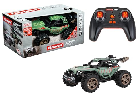 Carrera - 370200004 RC I 2,4GHz Mountain Racer I RC Buggy mit voller Fahr- & Lenkfunktion I Vollgefedertes Fahrzeug I Ferngesteuert I Luftreifen I Action im Gelände