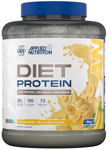 Applied Nutrition Diet Whey, Protéines de Whey, Complément de Protéines en Poudre Faible en Glucides et en Sucre, avec CLA, L-Carnitine, Thé Vert (1.8kg, Banana Milkshake)