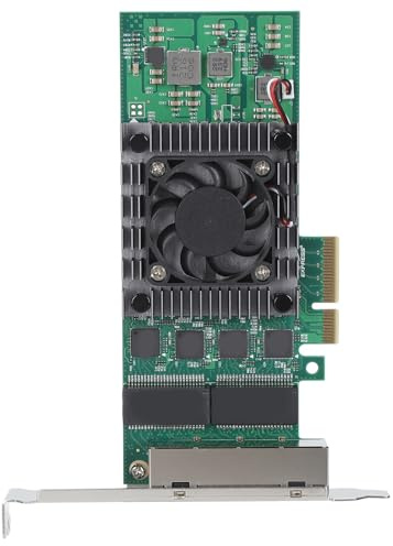 Tarjeta de Red PCIE, Tarjeta de Red PCIE de 4 Puertos 2.5G 100/1000/2500Mbps para Entornos Industriales