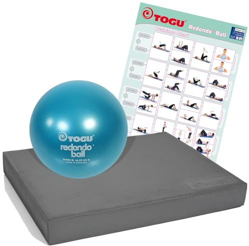 Balance Pad Premium Gleichgewicht Trainer, Balance Kissen, Balancetraining + Redondo Ball 22 cm petrol