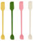 Tinoaly 4pcs Mini Silicone Spatulas Set, Dual Sided Multifunctional Small Kitchen Scraper Long Spoon Reusable Stirrer for Jam Cake Cream Butter Icing Lotion Cooking Baking and Mixing (4 Colors)