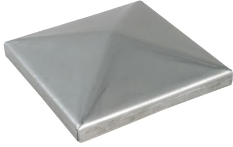 Tappo Copripilastro in Acciaio Zincato per Pali in Legno | 6 Misure Disponibili | Protezione e Durata Massima nel Tempo (120x120 mm)