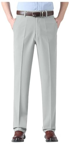 Pantalones Casuales para Hombre Estilo De Vestir 2026, Color Negro con Corte Recto, Detalles De Pliegues Y Bolsillos, para Primavera Verano, Oficina, Trabajo Y Servicio