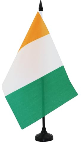 AZ FLAG Ivory Coast Table Flag 21x14 cm 100D Polyester Plastic Base