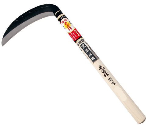 Hounen Faucille Japonaise Double Tranchant Acier Yasuki Désherbage Taille Tonte Coupe Herbe Lierre Outil Jardin