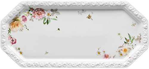 Rosenthal 10430-407165-12844 Maria Pink Rose Kuchenplatte rechteckig, 36 x 16 cm