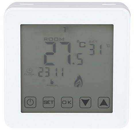 Wifehelper Termostato Digital - Pantalla LCD programable montada en la Pared Termostato de calefacción eléctrica Digital Controlador de Temperatura Ambiente