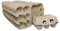 Ingbertson Lot de 50 boîtes à œufs pour œufs de poule sans impression (50 pièces, pour 6 œufs chacune, gris)
