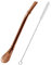 Yerba Mate Bombilla, Stainless Steel Drinking Straws with Filter Spoon, Reusable Strainer Stirrer for Coffee, Loose Leaf Tea, Soup, Beverage with Brush (Rose Gold)