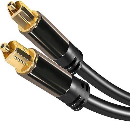 Cable Óptico TOSLINK Audio (Stereo Dolby Digital Normal, DTS, Conector TOSLINK Macho a Conector TOSLINK Macho, Negro), Pro Series (3 metros)