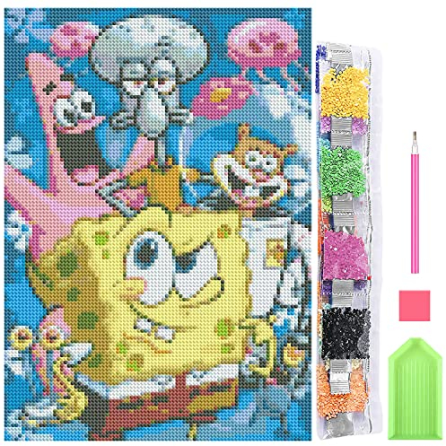 PSIMET Kit per Pittura Diamante, 30 x 40 cm 5d Diy Diamond Painting Kit, Pittura Diamante Ricamo Perline di Strass per Bambini Adulti Camera da Letto Decorazione da Parete