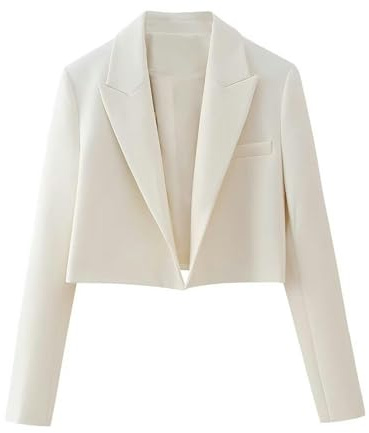 Nuovo Blazer Corto da Donna + Completo Culotte con Cintura-Giacca-S