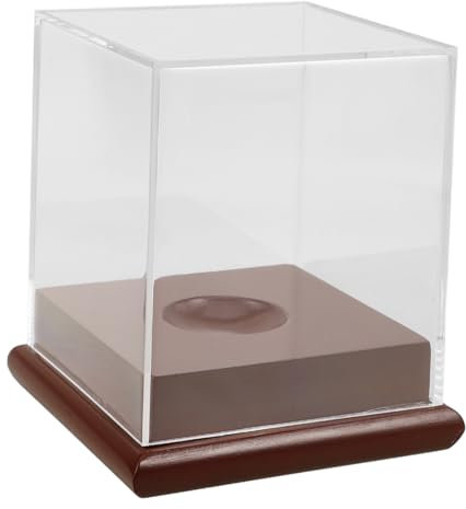 TOGEVAL Transparente Baseball Vitrine Mit Stabilem Sockel Staubdichte Aufbewahrungsbox Für Baseball-sammlerstücke Praktische Und Platzsparende Lösung Für Präsentation Von Bällen
