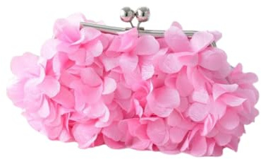 GreatRise Clutch blommor satin kvällsväska elegant brudväska trendig handväska crossbodyväska med kedja, kysslås, axelväska plånböcker för bröllop avslutningsbal fest