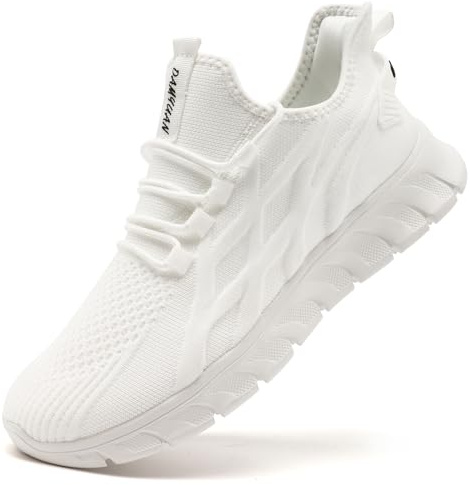 IEBPEH Scarpe da ginnastica da donna, scarpe da ginnastica, scarpe da corsa, per il tempo libero, antiscivolo, scarpe da tennis, traspiranti, leggere, B bianco, 41 EU