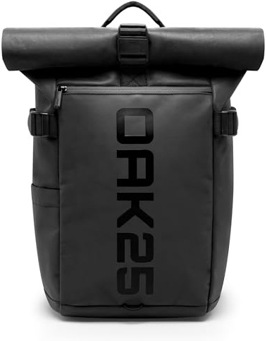 OAK25 Rolltop Rucksack Reflektierender Damen & Herren - Luminite Rolltop Lite - Roll Top Backpack für Arbeit Uni Fahrrad - Laptopfach bis 16 Zoll - Tagesrucksack 19L