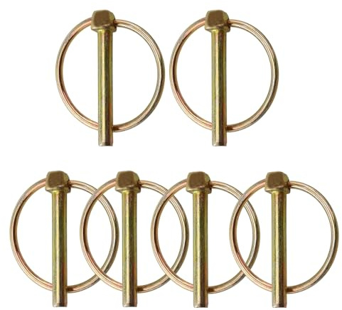 Lot de 6 goupilles pliantes rondes 8 x 45 mm, goupilles pliantes rondes, goupilles pliantes galvanisées, goupilles pliantes de sécurité, kit d'assortiment, pour bateau, vélo, remorque, tracteur