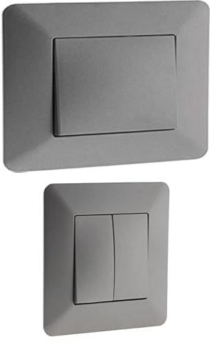 Zenitech - Interrupteur va et vient - Simple + Interrupteur va et vient - Double - Titanium - Artezo
