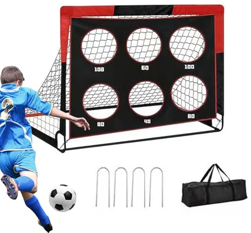 Porta Da Calcio Per Giardino | Set Attrezzatura Bersaglio Con Design Moderno,Porta Calcio Pieghevole Rettangolare Esterna Larghezza 1.22 M Altezza 0.91 M | per Allenamento Sportivo Bambini,