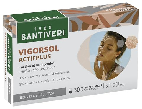 SANTIVERI - Vigorsol ActifPlus - Betacaroteno - Bronceado - 1 Mes