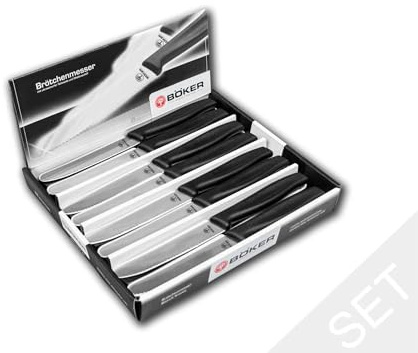 Böker Cuchillo para panecillos, pantalla negra, 72 unidades