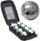 ADEPTNA Premium Pack of 8 Chrome Plated French Boules Set with Carry Case - Pétanque Jack Steel Bowls Set Games for Everyone - Outdoor Fun Activity Garden Game Entertainment for family friendss