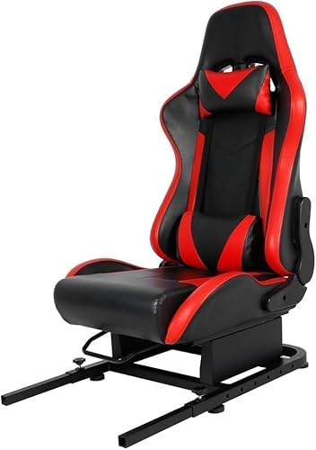 Supllueer Racing Rear Seat Bracket with Game Seat Fits Steering Wheel Stand, Expands to Racing Simulator Cockpit