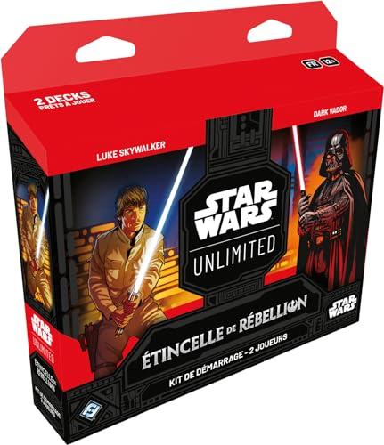 Asmodee - FFG – Star Wars Unlimited – Starter-Set – Rebellion Funken – Brettspiele – Sammelkartenspiel für Erwachsene und Kinder ab 12 Jahren – französische Version