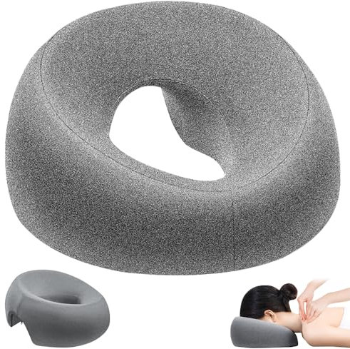 DAJASD Massage-Gesichtswiegenkissen, Massagekissen Kopf Loch, Massage Kopfstütze Für Bett, Gesichtskissen für Massage, U-förmiges Nickerchen Me-mory Foam Kissen für Salons, Schönheitssalon