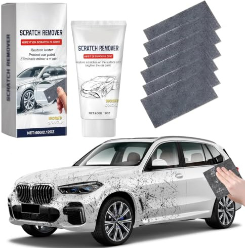 Kit de Reparación de Arañazos para Coche (2026) | Elimina Rayaduras con Pasta y Paño de Microfibra | Pulido Profesional para Todo Tipo de Vehículos | Restauración Rápida sin Herramientas