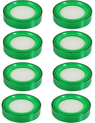 Xiaoyztan 8 Pcs Plastic Round Sponge Finger Wet Moistener for Desktop Counting Cash Money 2.7-Inch Diameter Green
