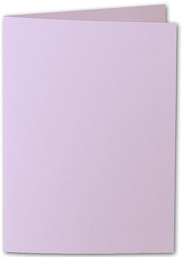 ARTOZ 150 x DIN A5 vikta kort – syren (lila) ribbad 148 x 210 mm vikta kort med dubbla kort – tomt dubbelkort med 220 g/m² ädel egouttör-ribbning