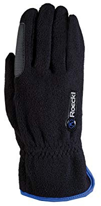 Roeckl Sports Reithandschuh Kairi, Kinder Winter Handschuh, Schwarz/Blau 5