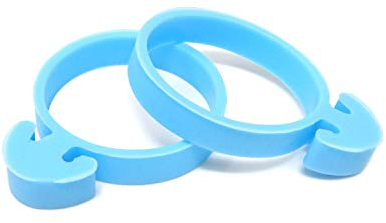 Honbay 50PCS Silicone Icing Piping Bag Ties Baking Pastry Bag Ties Decoration Bag Twist Ties Wraps for Cake Decorating Supplies (blue-50)