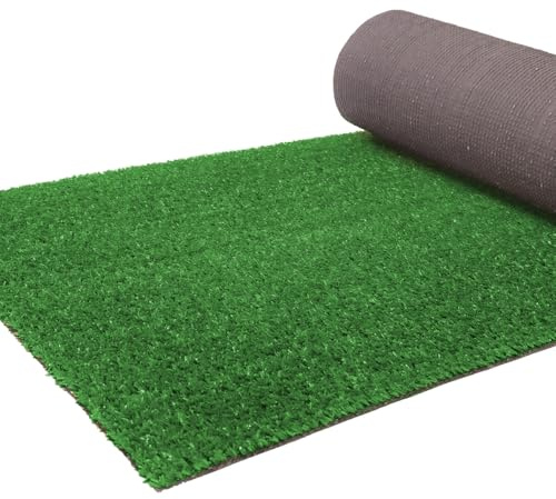 LUCATEX - Cesped artificial 2x20 metros Miami - 7mm de altura - Alta densidad - Ideal para exteriores, piscinas, terrazas, jardín - Económico y resistente - Cesped artificial moqueta