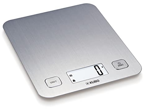 Kubo Balance de cuisine numérique, écran LCD, haute précision, 5 kg, batterie incluse, gris