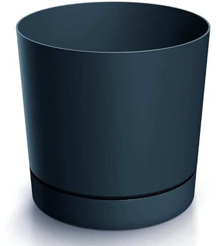 Blumentopf Blumenkübel Übertopf Rund mit Untersetzer TUBO P Pflanzkübel Pflanztopf Matt (300, Anthrazit)