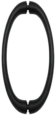 CKB Duschtür griff für Duschkabine 145 mm (14,5 cm), griffe für duschtüren kompatibel mit 5-8 mm dickem Glas für Duschtür, 1 Paar, Matt Schwarz