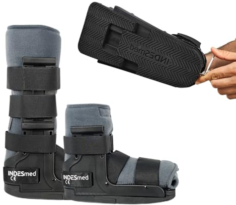 INDESmed Bota Ortopédica Walker, 2 botas en una (bota corta + bota larga), única en el mundo ajustable a todas las tallas y anchos del pie, premiada internacionalmente, extra-transpirable