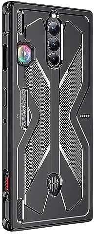 GIOPUEY Case Compatible with Nuiba Red Magic 8S Pro, TPU Flexible Material Ultra-thin Cover, Anti-Fingerprint Slim Fit Phone Case [Wear Resistant] [Slip-Resistant] - Black