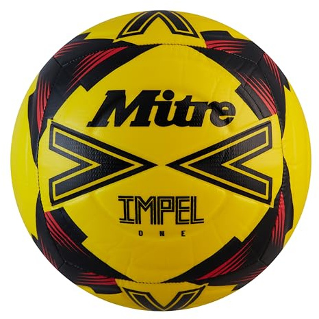 Mitre IMPEL Soccer Ball – Training Soccer Balls for Kids & Youth - Durable 6-Panel Construction - Soft-Touch Foam & Hyperflow Grooves - All-Weather Soccer Practice Equipment for Grass or Astroturf