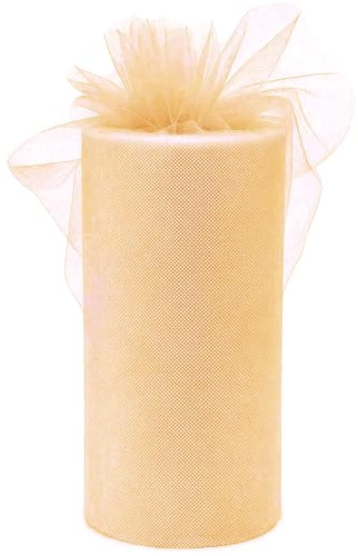 Tyllrulle metervara 92 m x 30 cm – tylltyg och nättyg för kreativa gör-det-själv-projekt handarbete, festlig dekoration och säsongsdekoration, höstdekoration, karnevaldräkter tyllband i Orange