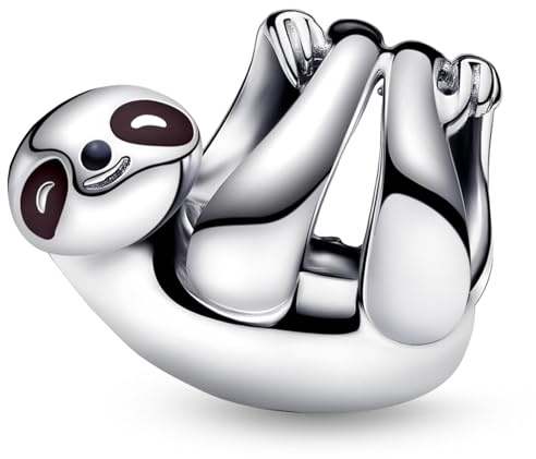J.Fée 1 Pezzo Charms per Bracciali Ciondoli per Collane in 925 Argento Sterling, Ciondoli a Braccialetti, Adatto a Braccialetti e Collane, Ciondolo con Bradipo Argento, Regalo Donna