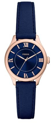Fossil Gilmore Watch für Damen, Quarz-Dreizeigerwerk mit Edelstahl- oder Lederarmband